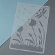 Plantillas de plantillas de pintura de dibujo reutilizables de plástico DIY-F018-B11-4