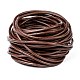 3mm Saddle Brown Color Cowhide Leather Beading Cords X-WL-A002-12-1