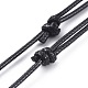 Fabricación de collar de cordón de poliéster encerado coreano ajustable AJEW-JB00510-01-3