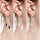 Boucles d'oreilles lustre en cristal de quartz naturel EJEW-SW00017-02-7