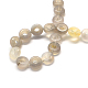 Beignet gris naturel agate perles brins G-Q443-14-2