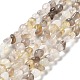 Chapelets de perles en agate grise naturelle G-F465-29-01-1