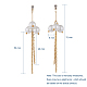 Eco-Friendly Glass Pearl Dangle Stud Earrings EJEW-JE03813-01-5