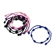 調節可能なナイロン糸編み込みブレスレット  ミックスカラー  内径：2-3/8~4-3/8インチ（6~11cm） BJEW-JB05398-M-1