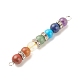 Chakra Natural & Synthetic Gemstone Connector Charms PALLOY-JF01513-5