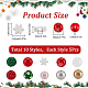 サニークルー 50 個 10 スタイルのクリスマステーマアクリルビーズ  樹脂ラインストーン付き  ラウンド＆スノーフレーク  ミックスカラー  14.5~20x13~20x6~20mm  穴：2~4mm  5個/スタイル SACR-SC0001-22-2