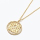 Brass Micro Pave Clear Cubic Zirconia Pendant Necklaces NJEW-E153-01M-1