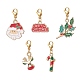 Juegos de decoraciones colgantes de esmalte de aleación de navidad HJEW-JM00908-1