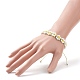 Bracelet en perles de verre tressées fleur BJEW-TA00169-3