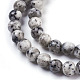 Faceted Round Natural Agate Beads Strands G-S133-07-3