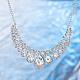 Fashion Women Jewelry Zinc Alloy Glass Rhinestone teardrop NJEW-BB15165-A-9
