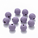 Painted Natural Wood Beehive Beads WOOD-Q040-019B-A04-1