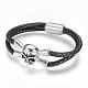 Braided Multi-strand Leather Cord Bracelets BJEW-F274-16AS-1