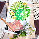FINGERINSPIRE Succulent Girl Painting Stencil 11.7x8.3 inch Decorative Succulent Plants Stencil Plants Pattern Drawing Template Resuable Plastic Stencil for Painting on Wood Walls Furniture DIY-WH0396-189-7