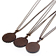 Waxed Polyester Cord Pendant Necklace NJEW-I103-03A-2