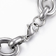 304 acier inoxydable Rolo chaînes bracelets BJEW-A109-09P-3