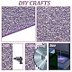 透明アクリル板  グリッターパウダー付き  正方形  紫色のメディア  150x150x2.8~3mm DIY-WH0449-80B-4