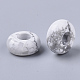 Natürliche Howlith europäische Perlen X-G-Q503-17-2