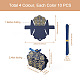 Fashewelry 40 Sets 4 Farben aushöhlen mit Blumenmuster Papier-Süßigkeiten-Boxen und 1 Stück Metalldraht-Krawatten CON-FW0001-03-3
