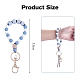 Bracelet porte-clés en perles rondes en silicone KEYC-SW00006-04-3