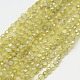 Perles plat rond à facettes en cristal dépoli brins GLAA-F007-A04-2