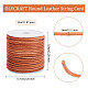 OLYCRAFT 21.9 Yards Genuine Round Leather String Cord 3mm Rope for Jewelry Burlywood Color Leather String Cord for Jewelry Making WL-WH0010-01A-2