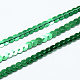 プラスチックスパンコールビーズ  スパンコールビーズ  装飾アクセサリー  フラットラウンド  グリーン  4mm  約100ヤード/ロール PVC-Q085-4mm-4-3