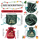 BENECREAT 4Pcs 2 Colors Drawstring Christmas Bags TP-BC0001-03-2
