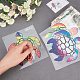 SUPERFINDINGS 6pcs 3 Styles Plastic Turtle Tie Dye Reflective Car Decals Stickers Self-Adhesive Sticker Car Emblem Auto Decal Sticker for Motorcycle Laptop Skateboard Bike Bumper Window AJEW-FH0001-66-3