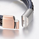 Braided Leather Cord Bracelets BJEW-H561-09G-3
