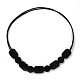 Retro Glass Rhinestone & Plastic Beaded Elastic Rubber Hair Headband for Women Girls OHAR-B005-01A-2
