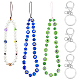 OLYCRAFT 3 Pcs Evil Eye Phone Charm Evil Eye Lampwork Beads Phone Charm 3 Styles Beaded Phone Lanyard Wrist Strap with Nylon Thread and Alloy Keychain Clasp for Women Men - Mixed Color KEYC-OC0001-19-1