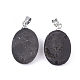 Electroplate Natural Druzy Geode Agate Pendants G-S344-60A-01-2