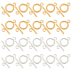 Unicraftale 20 комплект 304 тумблеров из нержавеющей стали золотая и нержавеющая сталь цветная полоса и кольцевые застежки или концевые застежки соединители для изготовления браслетов STAS-UN0001-37-1
