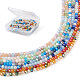 Yilisi 7 filo 7 fili di perle di vetro colori GLAA-YS0001-06-1