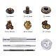 18 Sets Cherry & Grape & Strawberry Brass Leather Snap Buttons Fastener Kits SNAP-YW0001-06AB-2