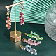Chgcraft 10 pz 5 colori tromba fiore decorazioni ciondolo in vetro con moschettone charms per portachiavi borsa zaino ornamento HJEW-CA0001-45-5