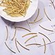 PandaHall 200pcs 35mm Curved Noodle Tube Spacer Beads Golden Sleek Twist Curved Long Tube Beads for DIY Jewelry Making KK-PH0036-12-4