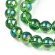 Chapelets de perles en verre transparent électrolytique GLAA-T032-T8mm-AB07-2