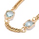 Rectangle with Glass Link Bracelets BJEW-JB06275-03-2