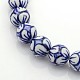 Styles mélangés faits à la main en porcelaine bleu et blanc perles en céramique brins PORC-L018-02-2
