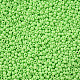 11/0グレードの不透明なガラスシードビーズ  ベーキングペインタ  ラウンド  緑黄  2.3x1.5mm  穴：1mm  約48500個/ポンド SEED-N001-A-1023-2