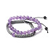 Reiki-Kristall natürliche Amethyst-Perlen Stretch-Armbänder Set für Mädchen Frauen BJEW-JB06805-01-1