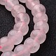 Redondos de cuarzo natural rosa hebras de perlas G-J346-05-8mm-1