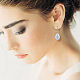 ANATTASOUL 6 Pair 6 Style Natural Pearl Dangle Leverback Earrings EJEW-AN0003-56-7