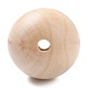 訳あり商品  未完成の天然木ビーズ  クラフトメイキングのための丸い木製ルーズビーズスペーサービーズ  無鉛の  バリーウッド  40mm  穴：6.5mm WOOD-XCP0001-16-3