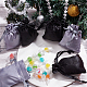 GOMAKERER 60Pcs 2 Colors Polyester Jewelry Drawstring Gift Bags for Earrings ABAG-GO0001-01-7