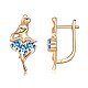 Brass Cubic Zirconia Hoop Earrings EJEW-BB36356-9