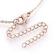 (vente d'usine de fêtes de bijoux) 304 colliers pendentif initial en acier inoxydable NJEW-G321-04RG-R-3