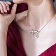 Rhodium Plated 925 Sterling Silver Cat On Branch Pendant Necklace for Women JN1046A-6